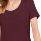 Camiseta feminina Maison Jules com decote redondo, roxa, tamanho médio