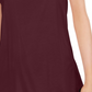 Camiseta feminina Maison Jules com decote redondo, roxa, tamanho médio