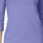 Karen Scott Blusa feminina com decote redondo, tamanho XX-G, roxa regular