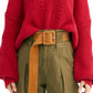 Suéter feminino All Day Long da Free People, vermelho, tamanho M