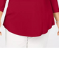 JM Collection Top feminino plus size com decote redondo, vinho, tamanho 2X