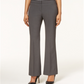 Calça social feminina Nine West Flare Leg, cintura baixa, cinza, tamanho 2
