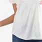 Camiseta feminina de manga curta com estampa gráfica Lucky Brand, branca, tamanho M