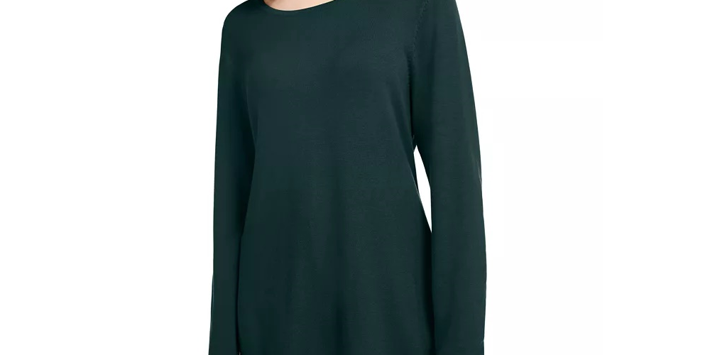 Top feminino com bainha grommet da INC International Concepts, verde, tamanho médio