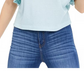 Gypsies &amp; Moondust Junior's Ruffle Trimmed Thermal Top Azul Tamanho Pequeno