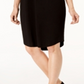 Vestido-camisa feminino Karen Scott de algodão com gola, preto, tamanho pequeno M