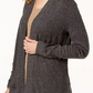 Karen Scott Blusa Feminina Estampada com Decote Sobrepeliz e Babados Cinza Tamanho P