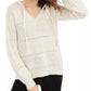 Moletom com capuz de malha mista American Rag Juniors, tamanho X-G, branco