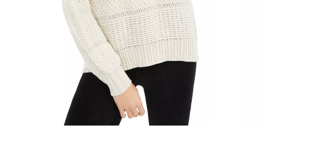 Moletom com capuz de malha mista American Rag Juniors, tamanho X-G, branco