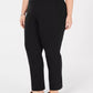 Calça feminina Michael Kors com frente lisa e ajuste slim, tamanho preto, tamanho 3X