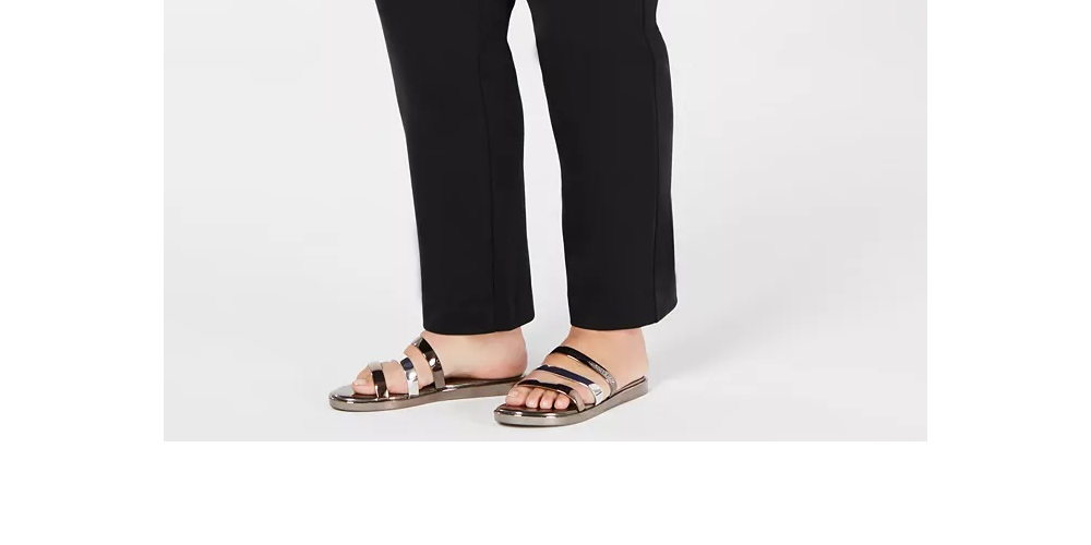Calça feminina Michael Kors com frente lisa e ajuste slim, tamanho preto, tamanho 3X
