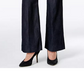 Calças femininas Lee Denim Wash Wide Leg Pretas Tamanho 16 Petite