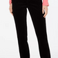Calça de veludo cotelê Lexington Tummy-Control feminina Charter Club, preta, tamanho 24x4,5