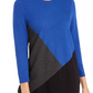 Túnica feminina Alfani Colorblocked assimétrica azul tamanho pequeno P