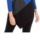 Túnica feminina Alfani Colorblocked assimétrica azul tamanho pequeno P