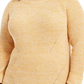 Suéter feminino estilo &amp; co plus size com acabamento em pointelle bege tamanho 1X