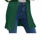 Cardigan feminino canelado aberto Maison Jules, verde, tamanho grande