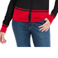 Karen Scott Cardigan Feminino com Barra Colorida Azul Tamanho Pequeno P