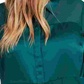 Blusa feminina Alfani Plus Size de cetim com estampa de mídia mista, verde, tamanho 0X