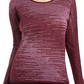 JM Collection Top de malha metálica feminino roxo tamanho grande