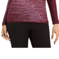 JM Collection Top de malha metálica feminino roxo tamanho grande