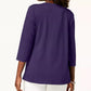 Camiseta esportiva feminina Karen Scott, azul, tamanho pequeno