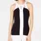 INC International Concepts Regata feminina Petite Colorblocked, preta, tamanho pequeno pequeno