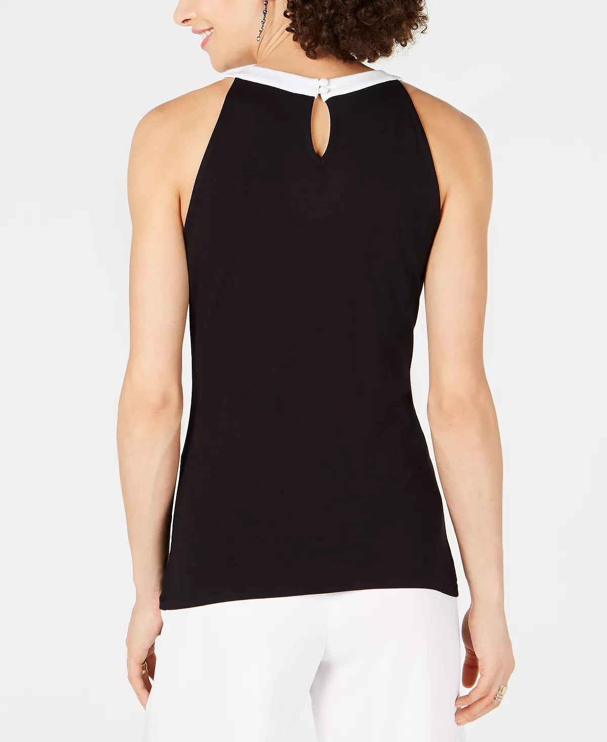 INC International Concepts Regata feminina Petite Colorblocked, preta, tamanho pequeno pequeno