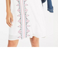 Vestido feminino bordado com borla e gravata estilo &amp; co, branco, tamanho grande