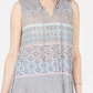 Top feminino com estampa de renda e acabamento em renda, tamanho X-G, branco, estilo &amp; co