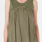 Top feminino estilo &amp; co com bainha em lenço, verde, tamanho XX-G