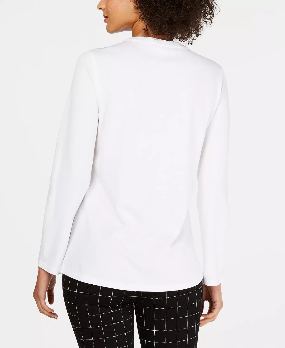 Camiseta feminina Charter Club Supima Cotton com decote aberto, verde, tamanho XX-G