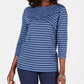 Karen Scott Top Listrado Feminino Azul Tamanho Pequeno Pequeno