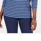 Karen Scott Top Listrado Feminino Azul Tamanho Pequeno Pequeno