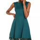 Vestido Scuba Fit &amp; Flare Donna Ricco Feminino Verde Tamanho 8