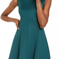 Vestido Scuba Fit &amp; Flare Donna Ricco Feminino Verde Tamanho 8