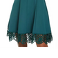 Vestido Scuba Fit &amp; Flare Donna Ricco Feminino Verde Tamanho 8