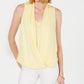 Charter Club Blusa Feminina Sobrepeliz Amarela Tamanho Grande
