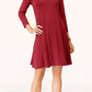 Vestido estilo camisa feminino estilo &amp; co, mangas 3/4, gola redonda, preto, tamanho PP