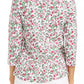Charter Club Blusa feminina de algodão com estampa floral e gola canoa, branca, tamanho XX-G