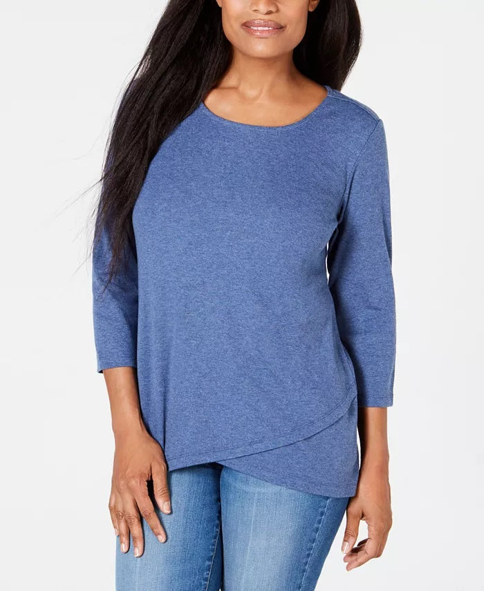 Karen Scott Top Tulip-Hem Feminino Cinza Tamanho Médio