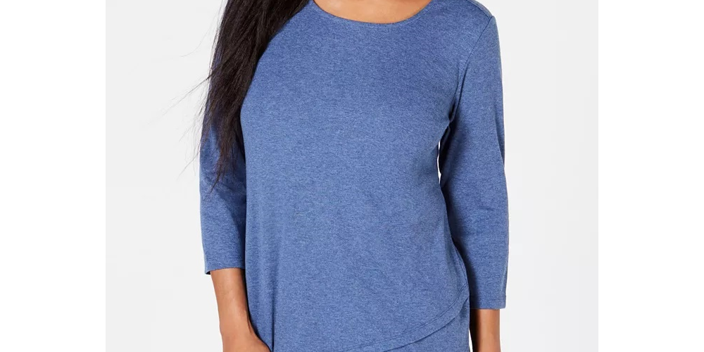 Karen Scott Top Tulip-Hem Feminino Cinza Tamanho Médio