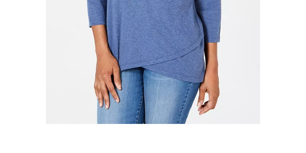 Karen Scott Top Tulip-Hem Feminino Cinza Tamanho Médio
