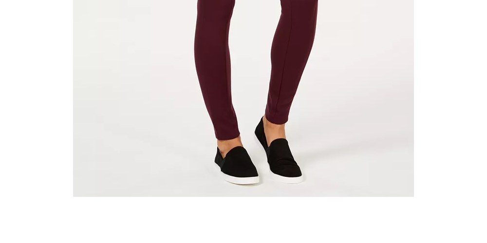 Calça skinny feminina estilo &amp; co com costura ponte knit Berry Jam tamanho PXL