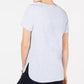 Karen Scott Blusa feminina de manga curta com bainha curta, branca, tamanho XX-G