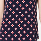 Blusa estampada feminina Charter Club Petite com decote em V, azul, tamanho PXL