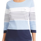 Karen Scott Sport Top Feminino Colorblocked com Botões nos Ombros Azul Tamanho P
