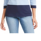 Karen Scott Sport Top Feminino Colorblocked com Botões nos Ombros Azul Tamanho P