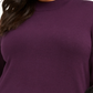 Suéter feminino Alfani plus size com gola simulada e punhos de pele sintética, roxo, tamanho 1X