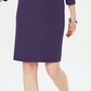 Vestido feminino Karen Scott Petite com decote canoa e tachas, roxo, tamanho pequeno pequeno